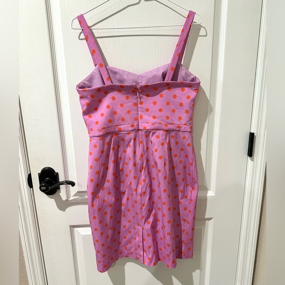 J. Crew Sheath Faille Magenta Polka Dot Dress - Picture 7 of 10